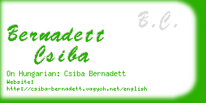 bernadett csiba business card